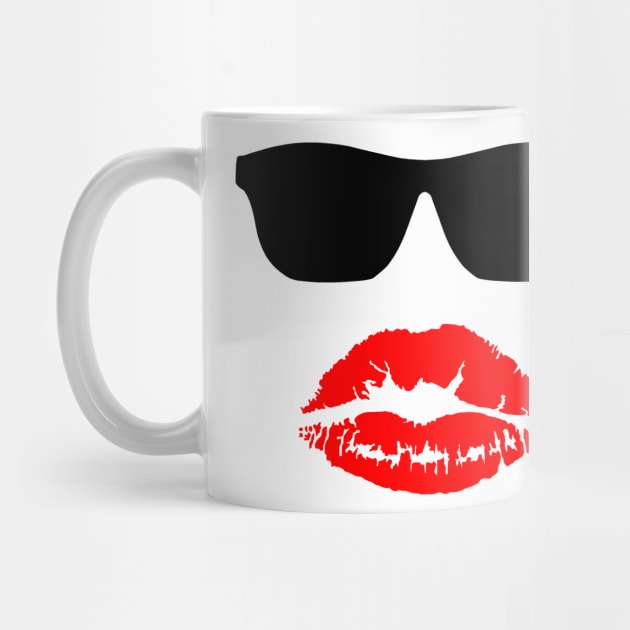 Sunglasses and Lipstick Kiss by sweetsixty